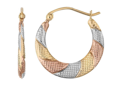 Tri Tone Plated | Fashion Earrings